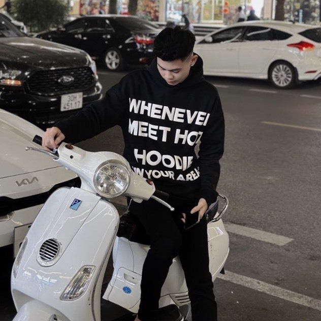 Áo Hoodie Nỉ PE Boxy Unisex Nam Nữ Whenever Nón 2 lớp Dày Dặn fom rộng chữ in nổi 2024 - win99 | BigBuy360 - bigbuy360.vn