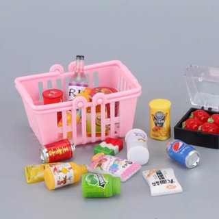 Giỏ đi siêu thị mini, đồ chơi búp bê