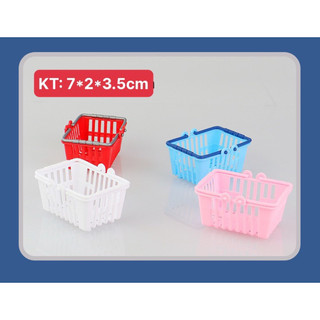 Giỏ đi siêu thị mini, đồ chơi búp bê