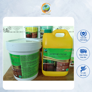 Sơn phủ bóng gỗ gốc nước ACRYLIC CLEAR- Loại 5KG