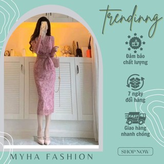 Đầm body thắt eo tôn dáng phong cách cổ điển MYHAShop