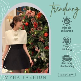 Set váy dự tiệc kèm áo choàng vai sang trọng MYHAShop
