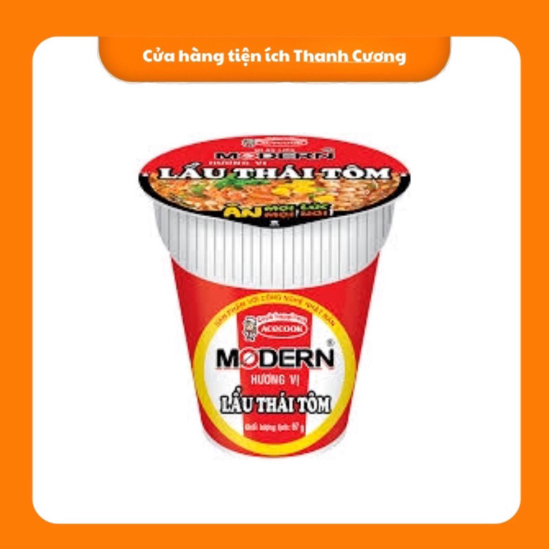 Combo Mỳ cốc, mỳ ly Lẩu thái tôm Modern 67g