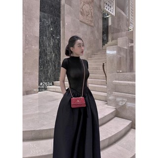 Váy áo thun cộc chân xòe bồng