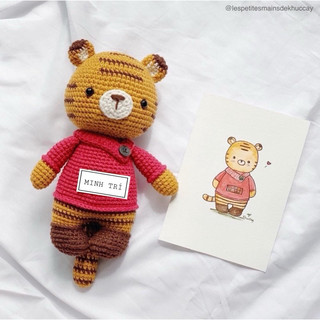 Bé hổ len handmade ( có thêu tên theo yêu cầu)