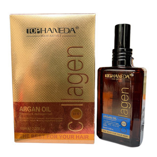 Tinh dầu dưỡng tóc khô yếu Haneda Collagen Argan Oil 60ml