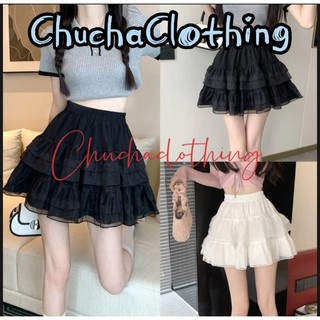 Chân Váy Ren Chữ A Lưng Cao Xếp Tầng Thời Trang Mới Cho Nữ -Chuchaclothing
