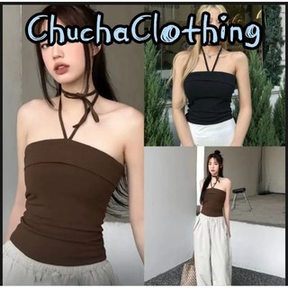 Áo Croptop Yếm Cột Cúp Ngực Cực Xinh, Áo Kiểu Dáng Ôm Chất Dày Dặn Phong Cách Hàn Quốc - Chuchaclothing