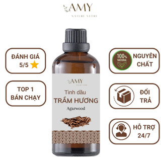 Tinh dầu trầm hương cao cấp nguyên chất  100ml xông phòng thơm phòng phun sương khử mùi thư giãn