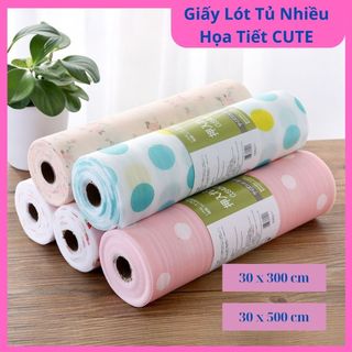 [CUTE]GIẤY LÓT TỦ CHỐNG THẤM 2 LỚP - GIẤY DÁN TƯỜNG- Không Keo Dính