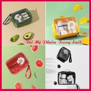 Túi mỹ phẩm du lịch trong suốt họa tiết hoa cúc#thc001