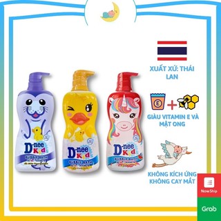 Sữa tắm cho bé, Sữa tắm gội Dnee Kid hình thú 400ml - Babi Store