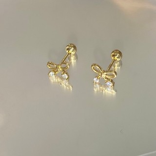 [1 CHIẾC] Khuyên tai bông tai 𝗧𝗵𝗮̆́𝘁 𝗻𝗼̛ đá 30% bạc chốt bi I 2 GIRLS ACCESSORIES I