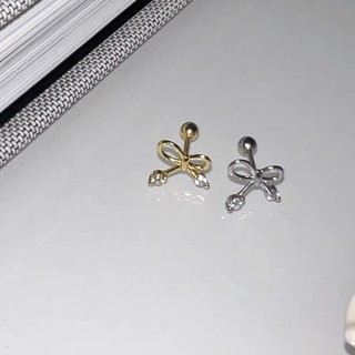 [1 CHIẾC] Khuyên tai bông tai 𝗧𝗵𝗮̆́𝘁 𝗻𝗼̛ đá 30% bạc chốt bi I 2 GIRLS ACCESSORIES I