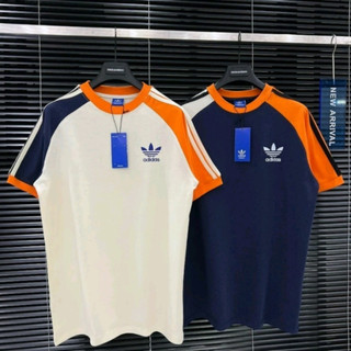 Áo phông nữ a đi đát in logo phối màu - áo thun a đi đát nam nữ chất cotton cao cấp