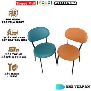 Ghế Ăn YOLO VERPAN , Da PU, Chân Sắt Sơn Tĩnh Điện. Nhập Khẩu Cao Cấp Hiện Đại, Căn Hộ Chung Cư Nhà Phố
