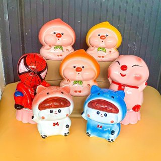 Lợn tiết kiệm Bát Tràng🐷Heo sứ-Lợn Đất-Ống đựng tiền Decor, Gốm sứ Bát Tràng phủ men,Gốm Phú Quý