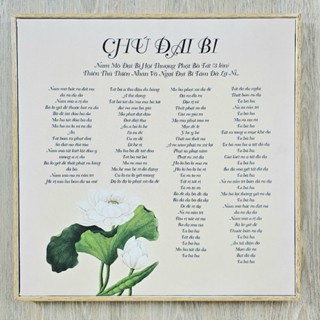 Tranh Hoa Sen Chú Đại Bi