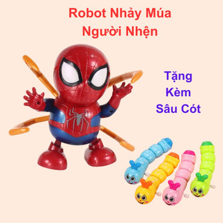 Robot nhảy múa đồ chơi robot phát nhạc robot người nhện (Tặng sâu cót) nhựa cao cấp loại 1 có đèn sáng và nhạc vui nhộn