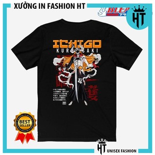 Áo Thun Tay Ngắn Dáng Rộng In Hình Anime Bleach Ichigo Kurosaki