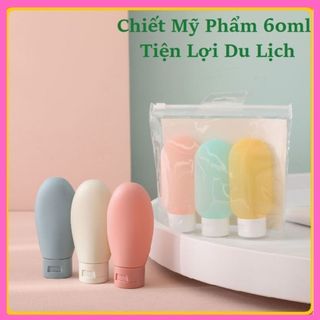 Lọ/Chai Chiết Dầu Gội, Sữa Tắm, Sữa Rửa Mặt Tiện Lợi Chất Liệu Silicon 60ml