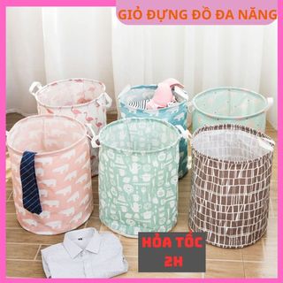 GIỎ VẢI/SỌT VẢI ĐỰNG QUẦN ÁO, ĐỒ CHƠI CHO BÉ CHẤT LIỆU CHỐNG THẤM TIỆN DỤNG