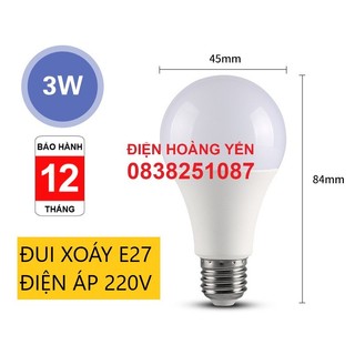 BÓNG ĐÈN LED 3W ĐUI XOÁY E27 gắn ngoài trời
