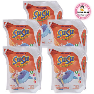 Compo 5 Túi Sữa Su Su Lúa Mạch- Dâu - Cam 110ml