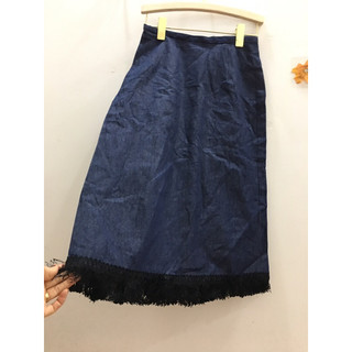 Chân váy jeans size M L eo cao 65