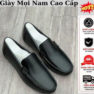 Giày lười, giày mọi nam cao cấp da mềm đế khâu sang trọng lịch lãm