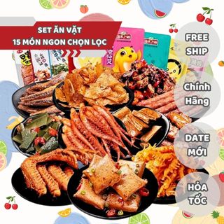  SET ĂN VẶT 15 MÓN NỘI ĐỊA TRUNG NGON, TẶNG KÈM 5 GÓI SNACK BẤT KỲ SIÊU HẤP DẪN