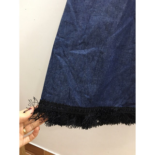 Chân váy jeans size M L eo cao 65