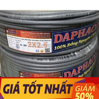 Dây điện đôi có bọc 2x1.0, 2x1.5, 2x2.5 daphaco đơn giá tính theo mét