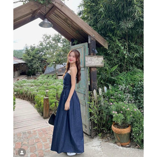 ĐẦM MIDI JEANS ỐNG CÚP
