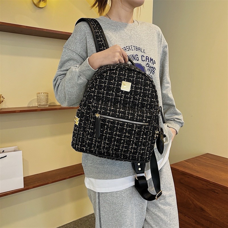 Balo thời trang đi học kim tuyến size 40 vừa sách vở A4, Atlat địa lý