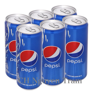 Lốc 6 lon nước ngọt Pepsi 320ml gói kỹ  