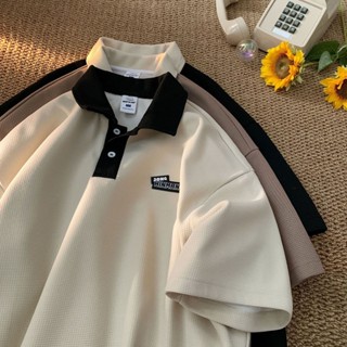Áo Polo nam nữ oversize tay lỡ form rộng APT Unisex  in chữ JONG HINMAN vải cotton tổ ong cao cấp