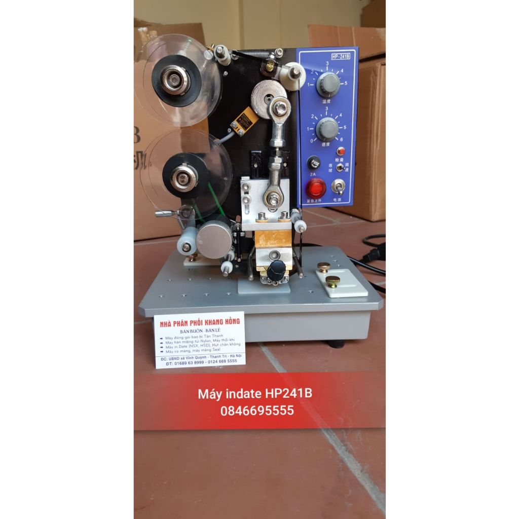 Combo 10 cuộn mực in date máy indate DY8, HP241B size 30*122m, 35*122m in được 30000 sản  phẩm - MÁY ĐÓNG GÓI KHANG HỒNG