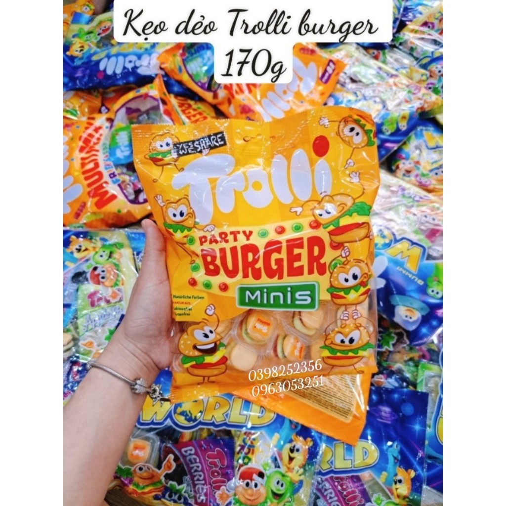Kẹo Dẻo Trolli Mini Burger 170g