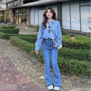  Set áo sơ mi xanh nhà SANGHI.ORD 