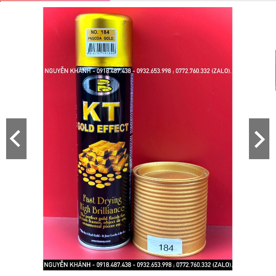 Sơn xịt mạ vàng Pagoda Gold Bosny (184)