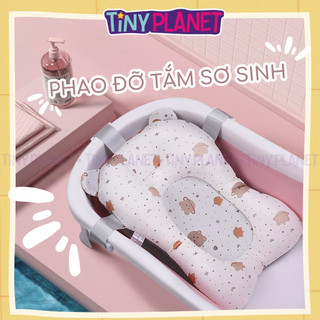 Phao đệm đỡ tắm sơ sinh cao cấp cho bé, hình in teddy và bunny Tiny Planet