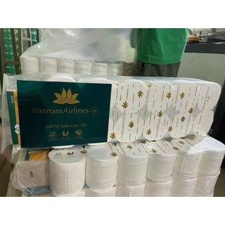 Giấy vệ sinh cuộn vietnamairlines lốc 12 cuộn 3 lớp dai mềm mịn tặng 1 giấy rút
