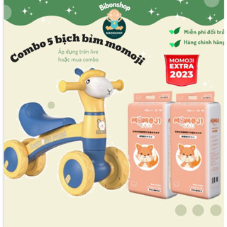 [ Bản extra ] Combo 5 bịch bỉm momoji tặng kèm xe chòi chân cho bé