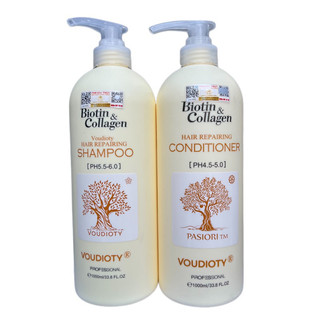 Gội xả Biotin & Collagen Hair Repairing VOUDIOTY Phục Hồi Tóc Hư Tổn 1000mlx2 ( 2023 )