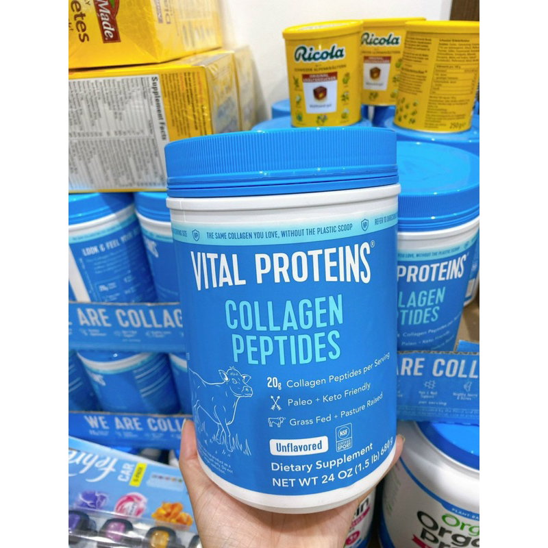 [Hàng Mỹ]Colagen Thủy Phân Collagen Peptide Mỹ Bột Collagen Vital Prite.in  680g [Sẵn]