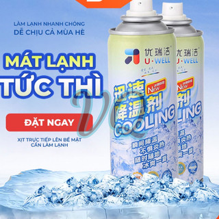 Bình xịt làm lạnh tức thời, chất làm mát , chai xịt khử mùi, làm mát nội thất ô tô 260ml