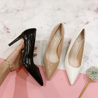 Giày cao gót da bóng 9cm mềm êm chân gót vững - giày cao gót nhọn 8cm da siêu mềm cao cấp (ảnh thật shop chụp)