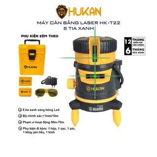 Máy cân bằng laser HUKAN T22 5 tia xanh bóng LED siêu sáng