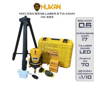 Máy cân mực HUKAN E63 laser 5 tia xanh bóng LED siêu sáng Có điều khiển từ xa